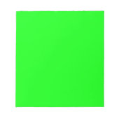 Moderner Neongrüner Bildschirm hell schlicht cool Notizblock (Vorderseite)