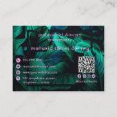 Moderner Neonrosa Skin Lounge QR-Code Beruflich Visitenkarte (Rückseite)