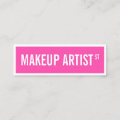 Moderner neonrosa Straßenschildkröte Mini Visitenkarte (Vorderseite)