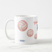 Moderner Netball-Team-Spieler-Trainer Kaffeetasse (Links)