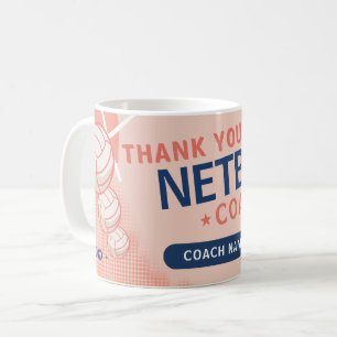 Moderner Netball-Teamspieler-Trainer Kaffeetasse