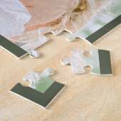 Moderner, neu verheirateter Text mit Monogram-Name Puzzle (Seite)