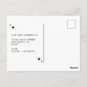 Moderner neuer Adresshandgeschriebener Script Star Postkarte (Rückseite)