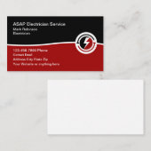 Moderner neuer Elektroservice Visitenkarte (Vorne/Hinten)