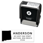 Moderner NEUER MEXIKO-Staat Gestalten Rücksendeadr Permastempel (Beispiel)