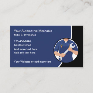 Moderner neuer mobiler Kfz-Mechaniker für Automobi Visitenkarte