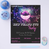 Moderner Neujahr Disco Ball Party Flyer (Einzeln)