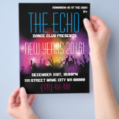 Moderner Neujahrs-Partyflyer Flyer (Hand)