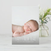 Moderner Neujahrsferien-Foto Feiertagskarte (Stehend Vorderseite)