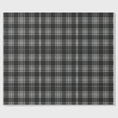 Moderner neutraler Gingham-Karo Tartan Pattern Geschenkpapier (Flach)