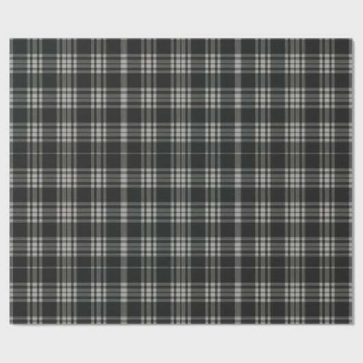 Moderner neutraler Gingham-Karo Tartan Pattern Geschenkpapier (Flach)
