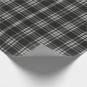 Moderner neutraler Gingham-Karo Tartan Pattern Geschenkpapier (Ecke)