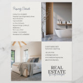Moderner neutraler Immobilienmakler Flyer (Hinten)