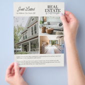 Moderner neutraler Immobilienmakler Flyer (Hand)