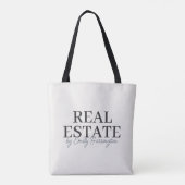 Moderner neutraler Immobilienmakler Tasche (Rückseite)