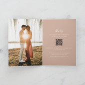 Moderner, neutraler QR-Code Einladung (Innenseite)