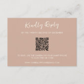 Moderner, neutraler QR-Code RSVP Karte (Vorderseite)