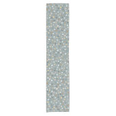 Moderner neutraler Terrazzo-Mustertafel Kurzer Tischläufer (Vorderseite)