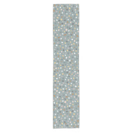 Moderner neutraler Terrazzo-Mustertafel Kurzer Tischläufer