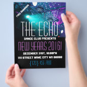 Moderner New Years Party Flyer (Hand)