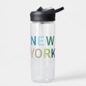 Moderner New Yorker Farbtext Trinkflasche (Links)