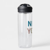 Moderner New Yorker Farbtext Trinkflasche (Vorderseite)
