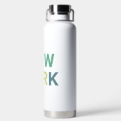 Moderner New Yorker Farbtext Trinkflasche (Rückseite)