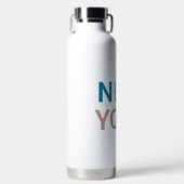 Moderner New Yorker Farbtext Trinkflasche (Vorderseite)