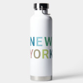 Moderner New Yorker Farbtext Trinkflasche (links)