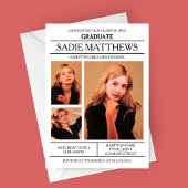 Moderner Newsletter Foto Abschluss Einladung