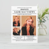 Moderner Newsletter Foto Abschluss Einladung (Stehend Vorderseite)