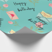 Moderner Niedlich-blauer Geburtstag Geschenkpapier (Ecke)