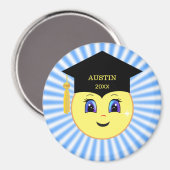 Moderner, Niedlicher Abschluss mit glücklichem Ges Magnet (Vorderseite/Rückseite)