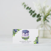 Moderner Niedlicher Blueberry Konditorei Koch Visitenkarte (Stehend Vorderseite)