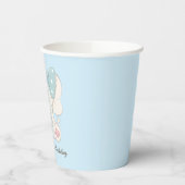 Moderner Niedlicher Elefant erster Geburtstag Pappbecher (Links)