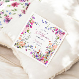 Moderner Niedlicher Frühling Boho Wildblume 1. Geb Serviette