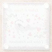 Moderner Niedlicher I Liebe You Red Hearts Valenti Glasuntersetzer (Rückseite)