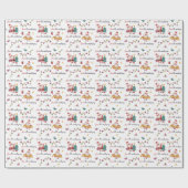 Moderner Niedlicher Individuelle Name für Weihnach Geschenkpapier (Flach)