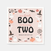 Moderner Niedlicher Klein-Boo-Wende zum zweiten Ge Serviette (Vorderseite)