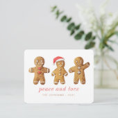 Moderner Niedlicher Lebkuchenmann Feiertagskarte (Stehend Vorderseite)