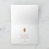 Moderner Niedlicher Lebkuchenmann Karte (Innenseite)