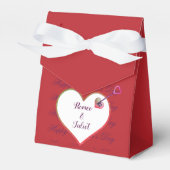 Moderner Niedlicher Lila Rotherz-Valentinstag Geschenkschachtel (Vorderseite)