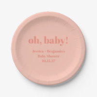 Moderner Niedlicher Peach Baby Dusche Individuelle