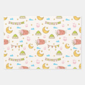 Moderner Niedlicher Ramadan Eid Mubarak Happy Eid Geschenkpapier Set (Vorderseite)