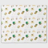 Moderner Niedlicher Ramadan Eid Mubarak White Geschenkpapier (Flach)