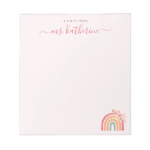 Moderner Niedlicher rosa Boho Regenbogen mit Blume