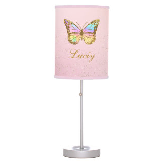 Moderner Niedlicher Rosa Glitzer Butterfly Girl De