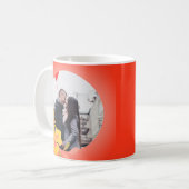 Moderner Niedlicher Roter Foto Valentinstag Kaffeetasse (Vorderseite Links)