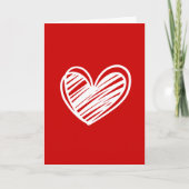 Moderner Niedlicher Roter Valentinstag für das Jub Karte (Vorderseite)