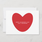 Moderner niedlicher Rotherzstext Valentinstag Karte (Vorderseite)